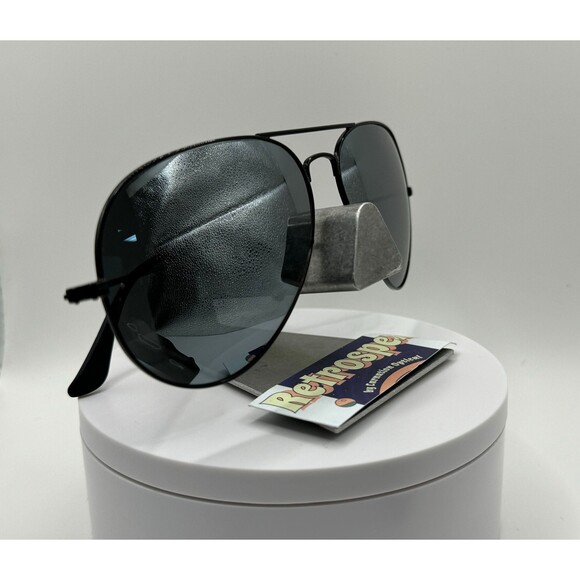 Vintage Refurbished Eyeglasses Big Aviator Ray Ban 3026 Polarized Mirror Lenses - Picture 3 of 8